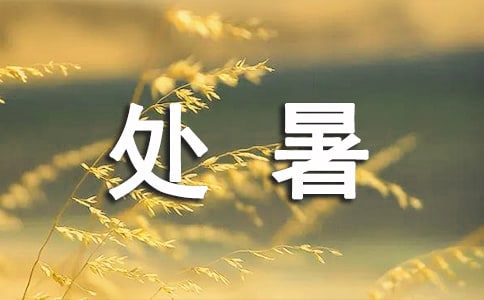 处暑节气问候语